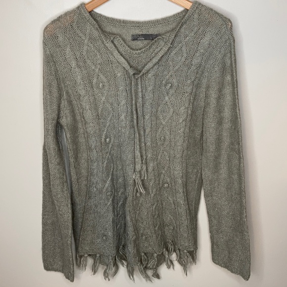 Prana Sweaters - PRANA Sage wool Blend Tassel Sweater Large